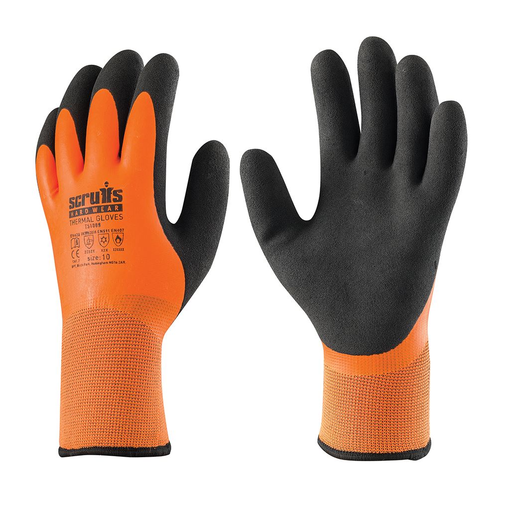 Scruffs Thermal Gloves Orange - L / 9