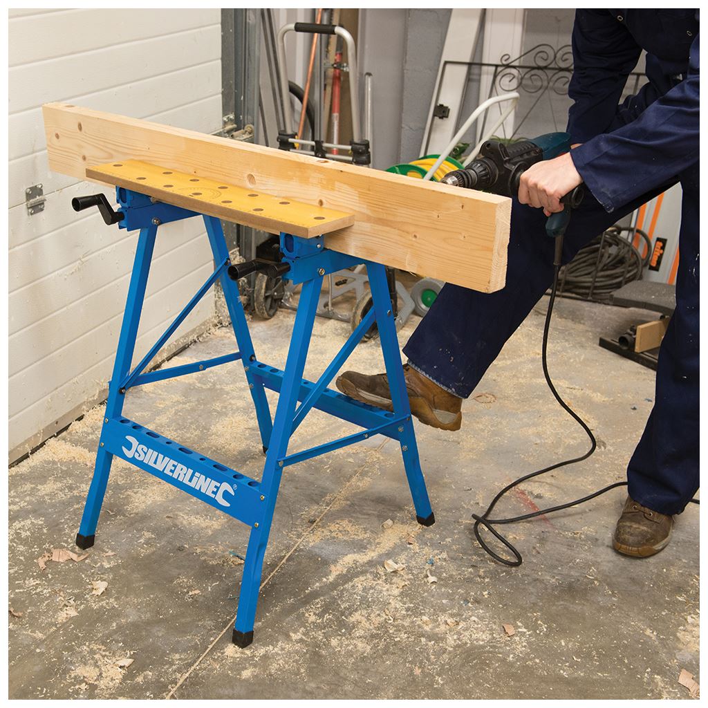 Silverline Heavy Duty Flip-Top Workbench - 150kg