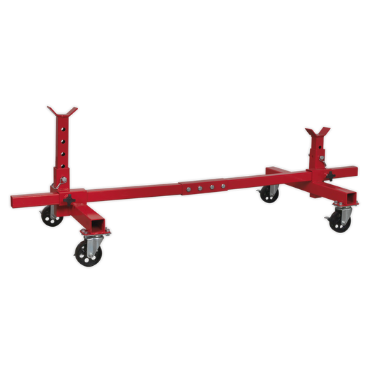 Adjustable 2-Post Vehicle Moving Dolly 900kg Capacity