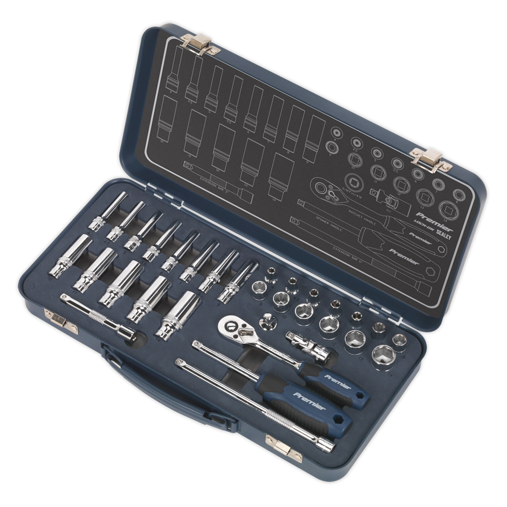 1/4"Sq Drive Lock-On? Socket Set 32pc