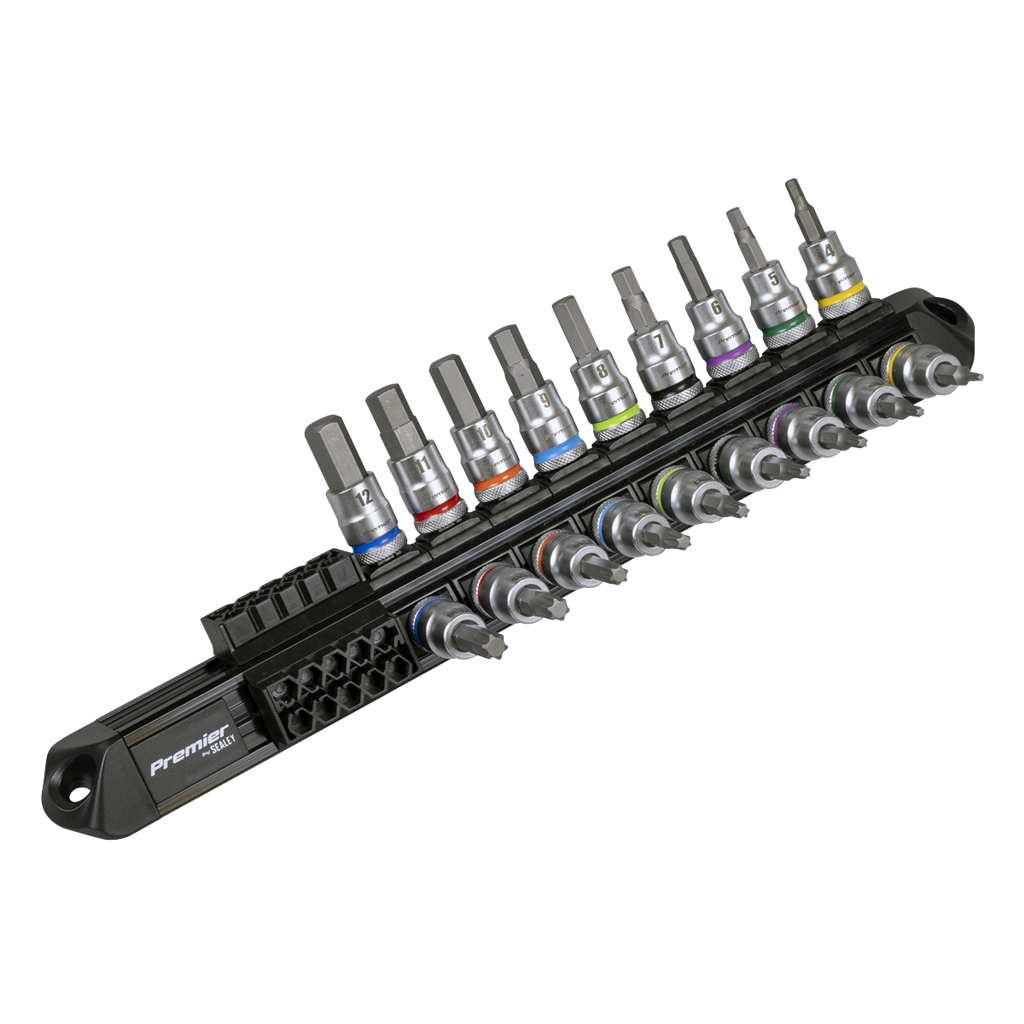 Premier Platinum Series Hex & TRX-Star* Socket Bit Set 3/8"Sq Drive 18pc