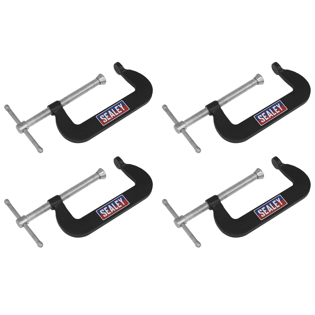 4pc Set Junior C-Clamp  - 76mm x 35mm