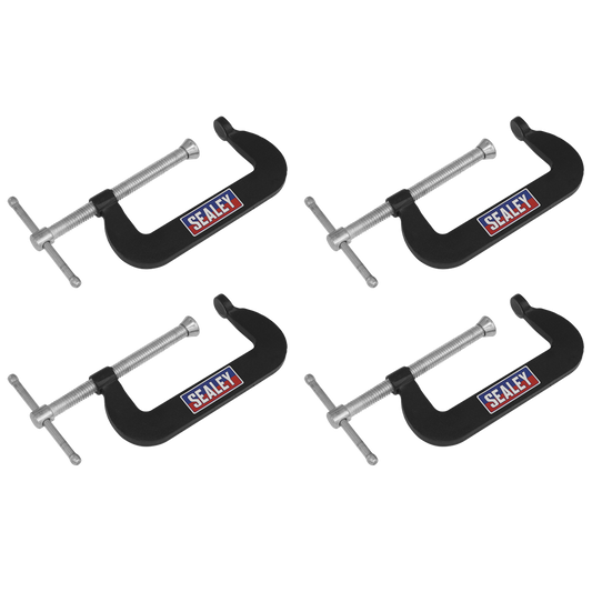 4pc Set Junior C-Clamp  - 76mm x 35mm