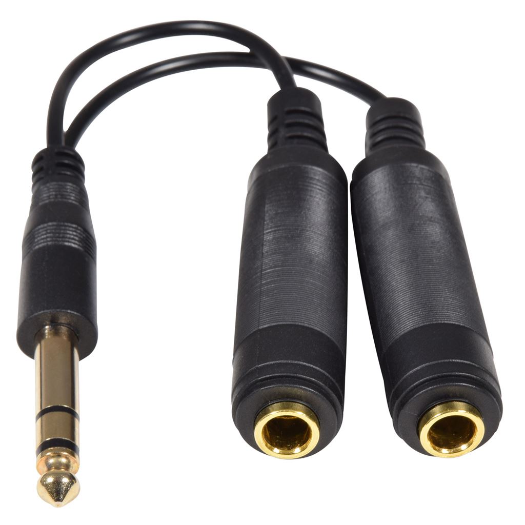 6.3mm Stereo Headphone/Audio Splitter Lead 0.2m