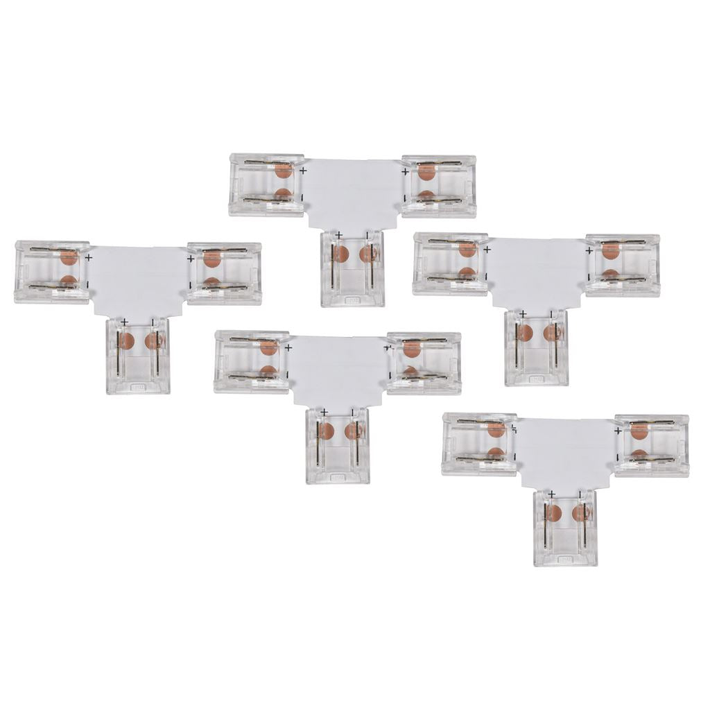Solderless Single Colour COB LED Strip 10mm Connectors - 5 Pack - 5pk