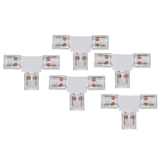 Solderless Single Colour COB LED Strip 10mm Connectors - 5 Pack - 5pk