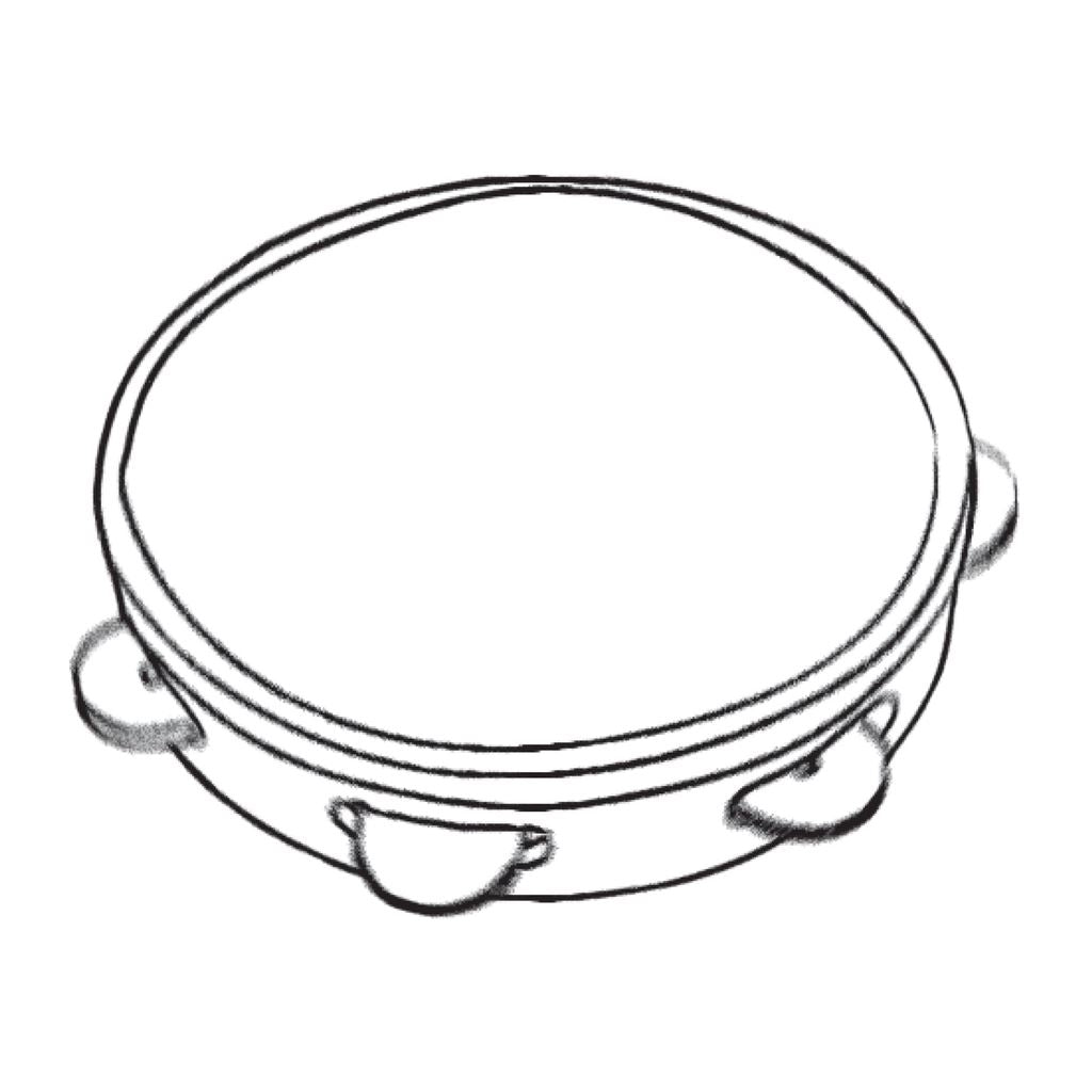Headed Tambourines - 20cm (8") - TAMB08H