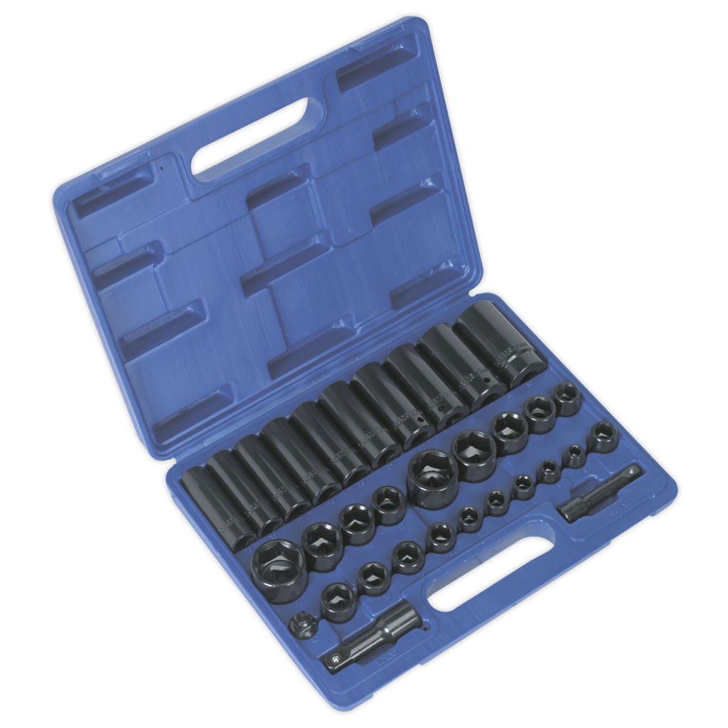 Premier Metric/Imperial Impact Socket Set 3/8" & 1/2"Sq Drive 32pc