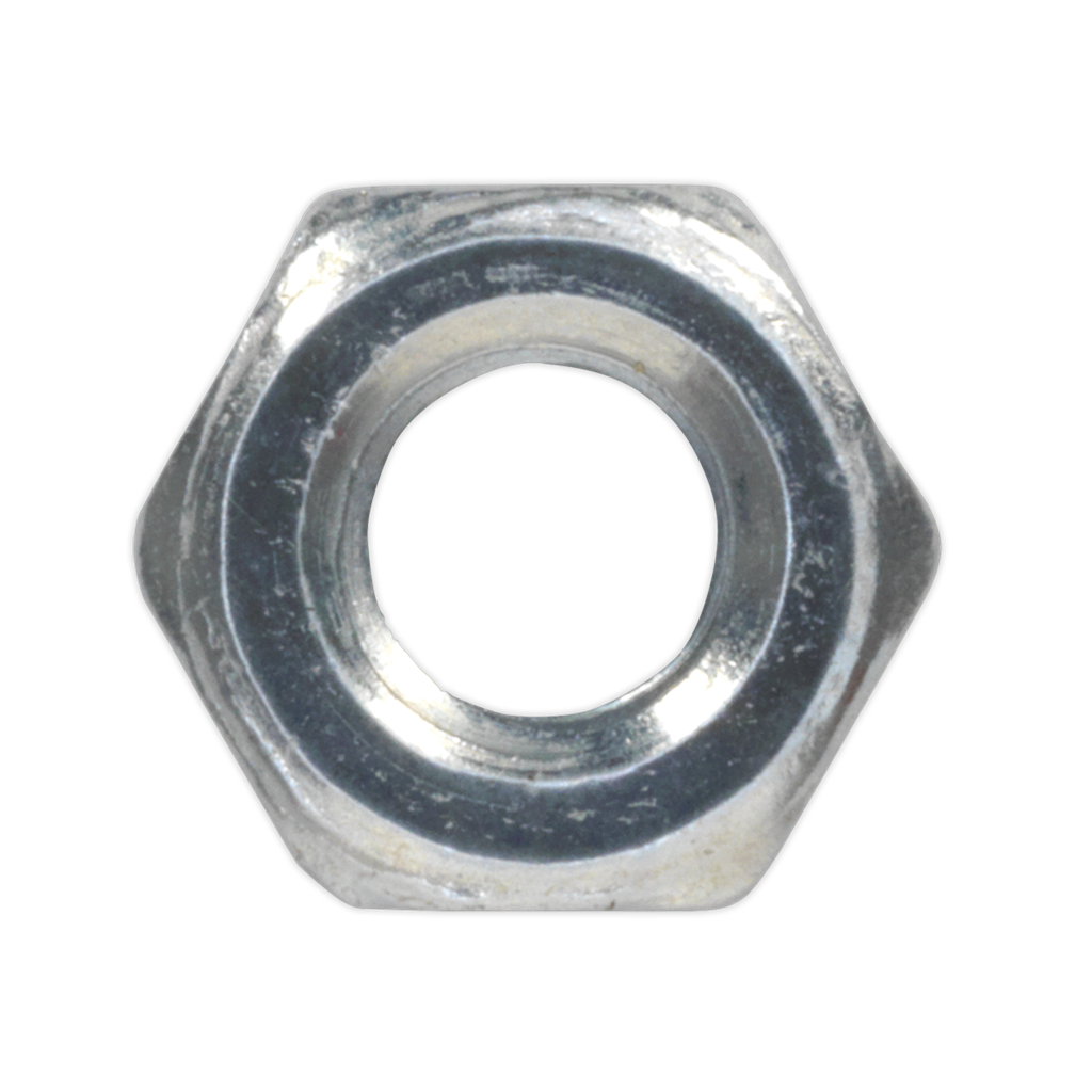 Zinc Plated Steel Nut M4, DIN 934 - Pack of 100