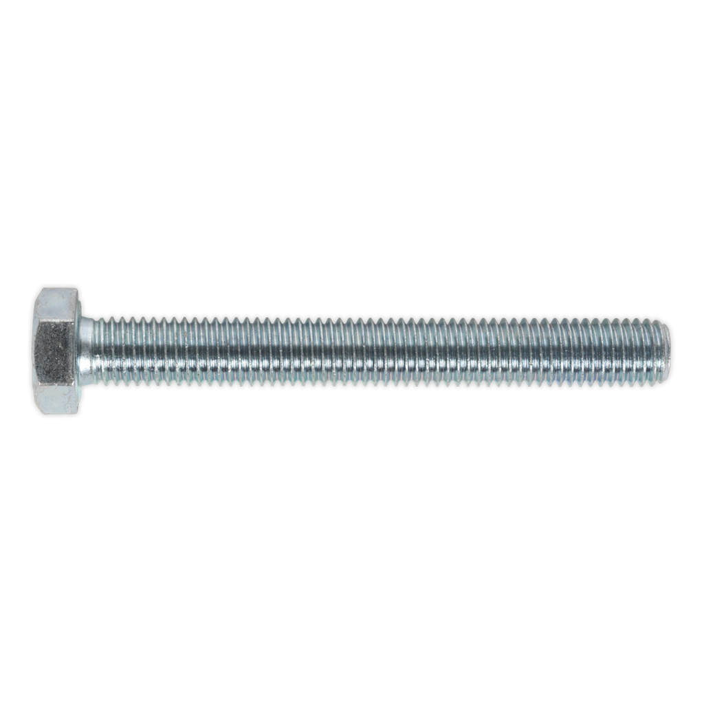 8.8 Zinc Plated HT Setscrew M12 x 100mm, DIN 933 - Pack of 10