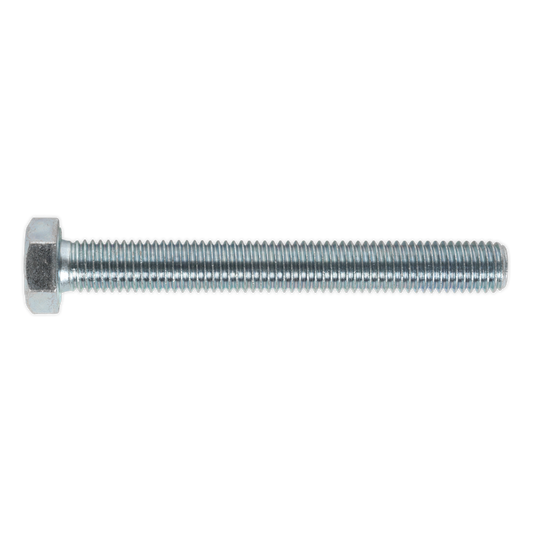 8.8 Zinc Plated HT Setscrew M12 x 100mm, DIN 933 - Pack of 10