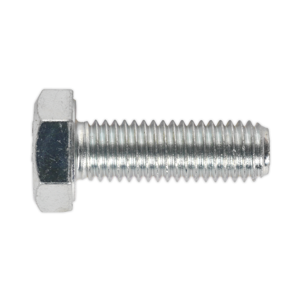 8.8 Zinc Plated HT Setscrew M10 x 30mm, DIN 933 - Pack of 25