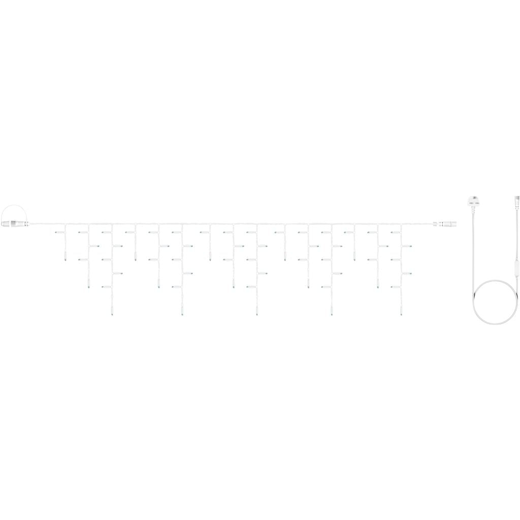 Eagle Connect Warm White Icicle Lights White Rubber With 60/40/20cm Drop
