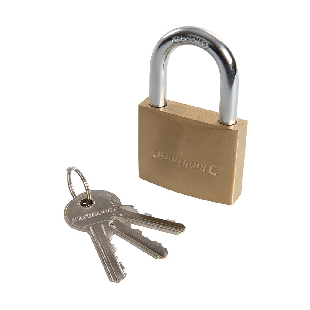 Silverline Brass Padlock - 50mm