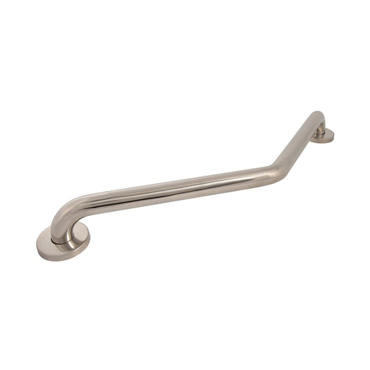 Plumbob Angled Bathroom Grab Bar Polished Stainless Steel - 250 x 590mm