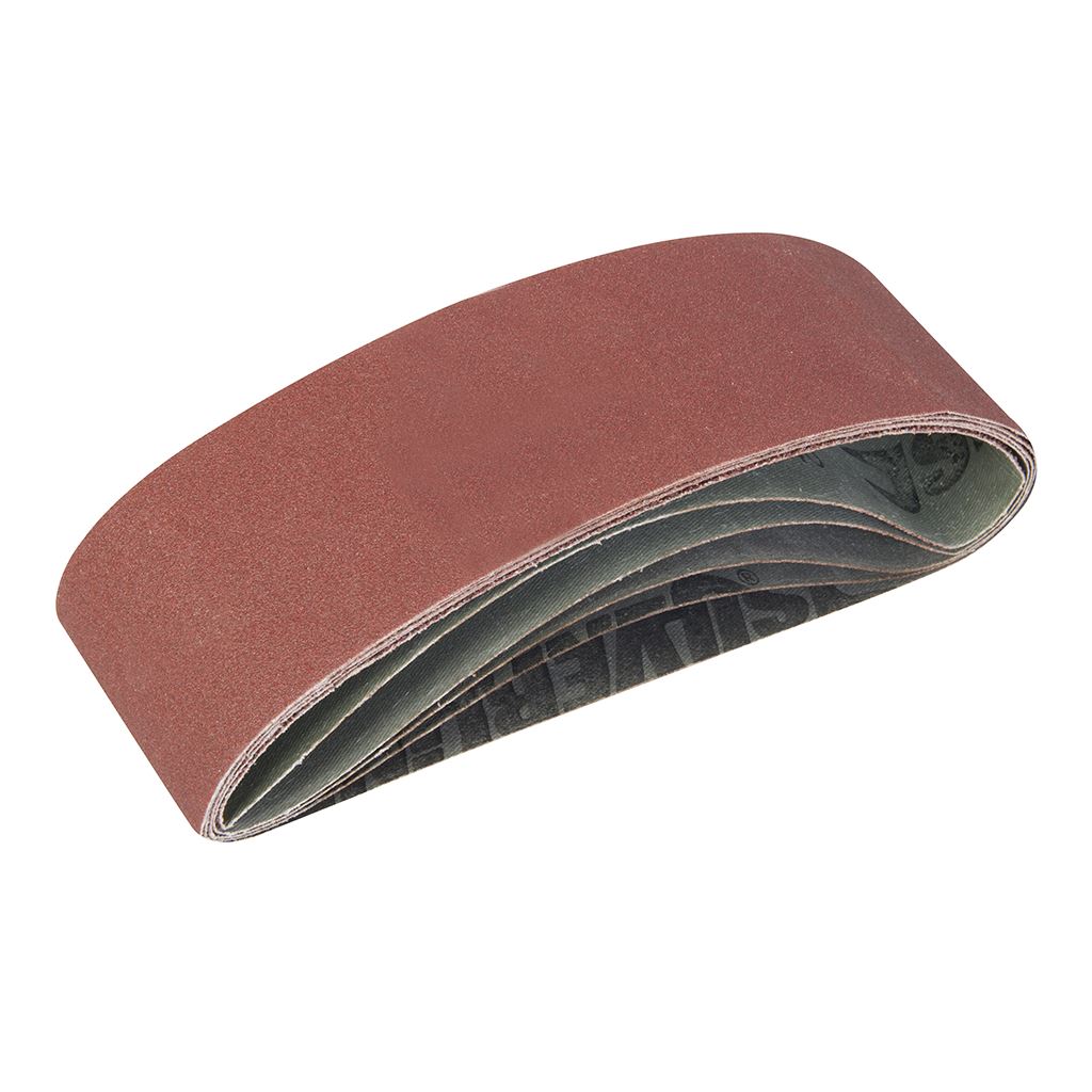 Silverline Sanding Belts 75 x 533mm 5pce - 40, 60, 2 x 80, 120G