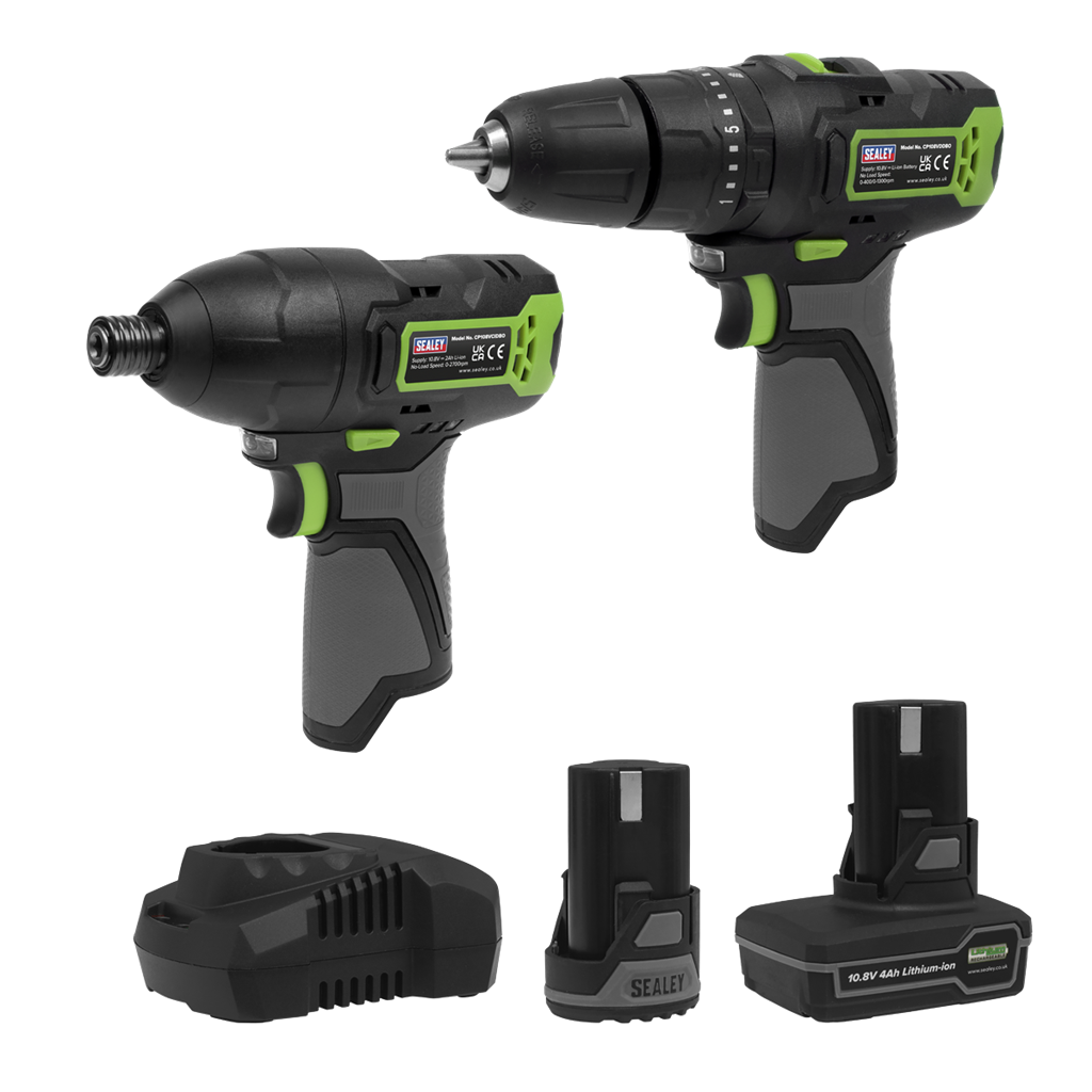 2 x 10.8V SV10.8 Series Combi Drill & Impact Driver Kit