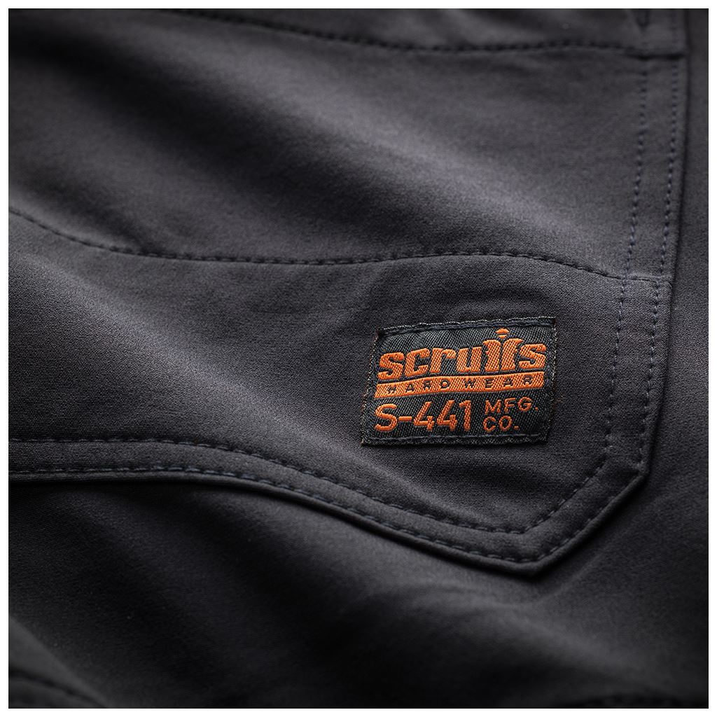 Scruffs Trade Flex Shorts Black - 40" W