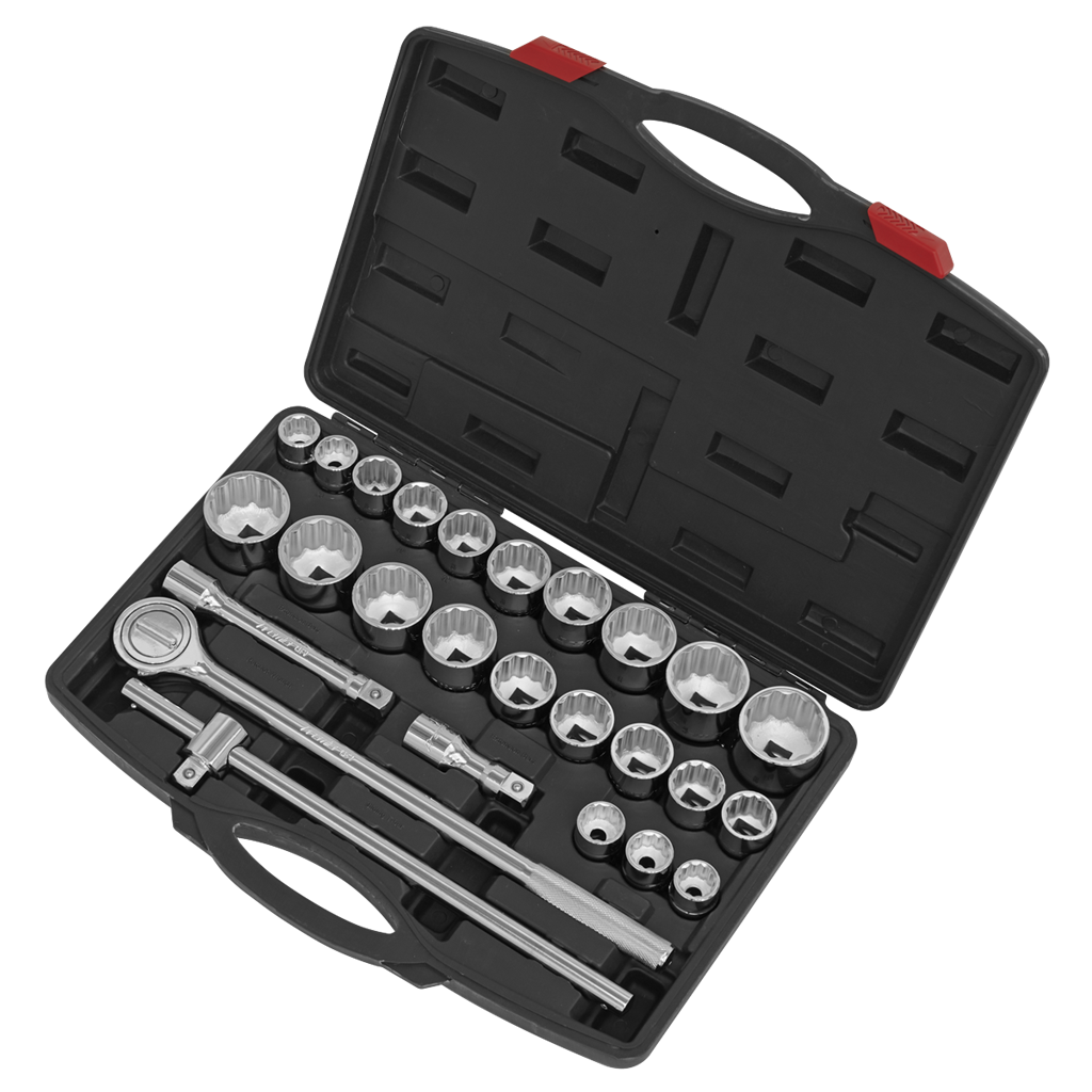 Premier Metric/Imperial Socket Set 3/4"Sq Drive 12-Point 26pc