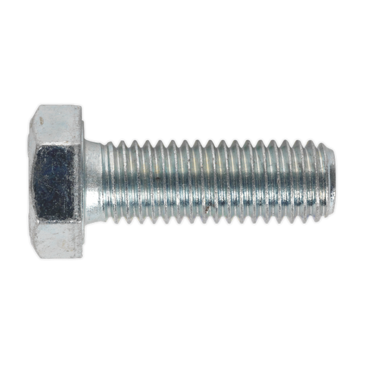 8.8 Zinc Plated HT Setscrew M12 x 35mm, DIN 933 - Pack of 25