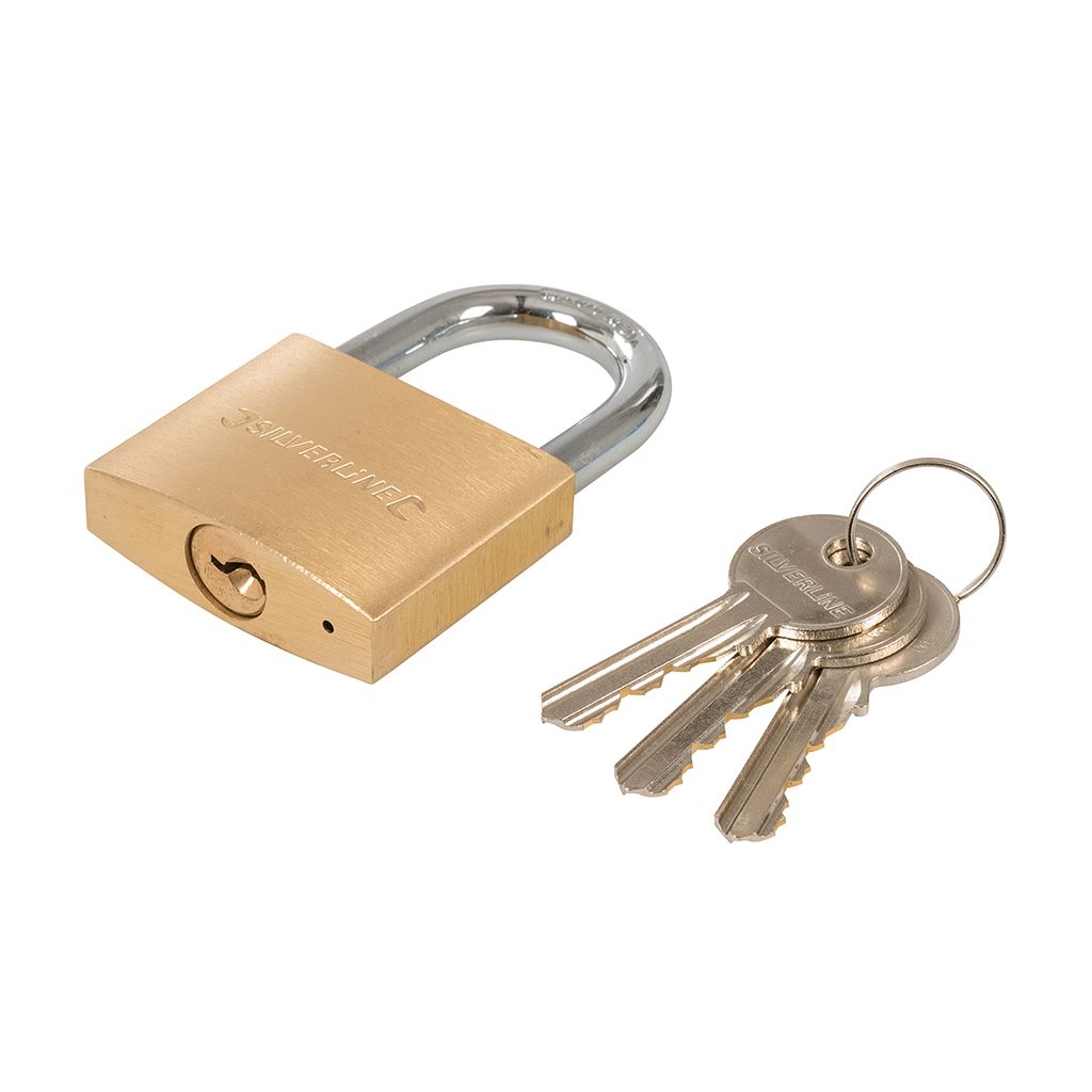 Silverline Brass Padlock - 50mm