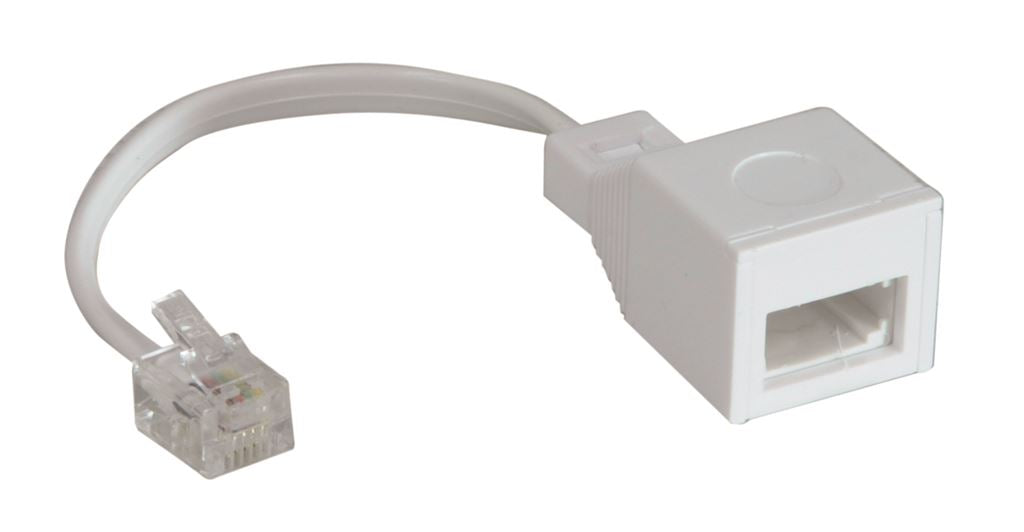 US/UK Adaptor to Convert a UK BT Plug into a US RJ11 Plug. Bulk.