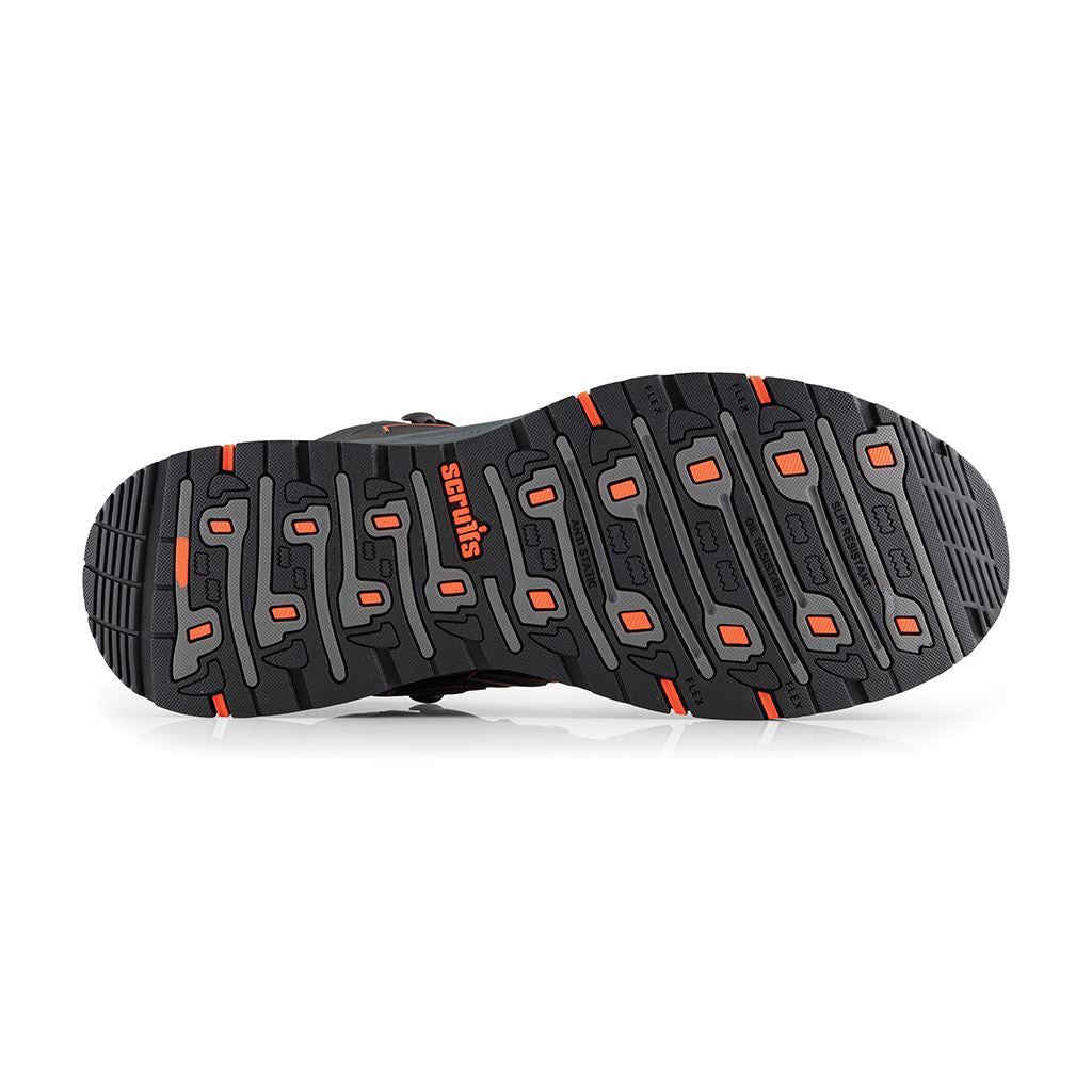 Scruffs Glide Safety Boot Black / Orange - Size 8 / 42