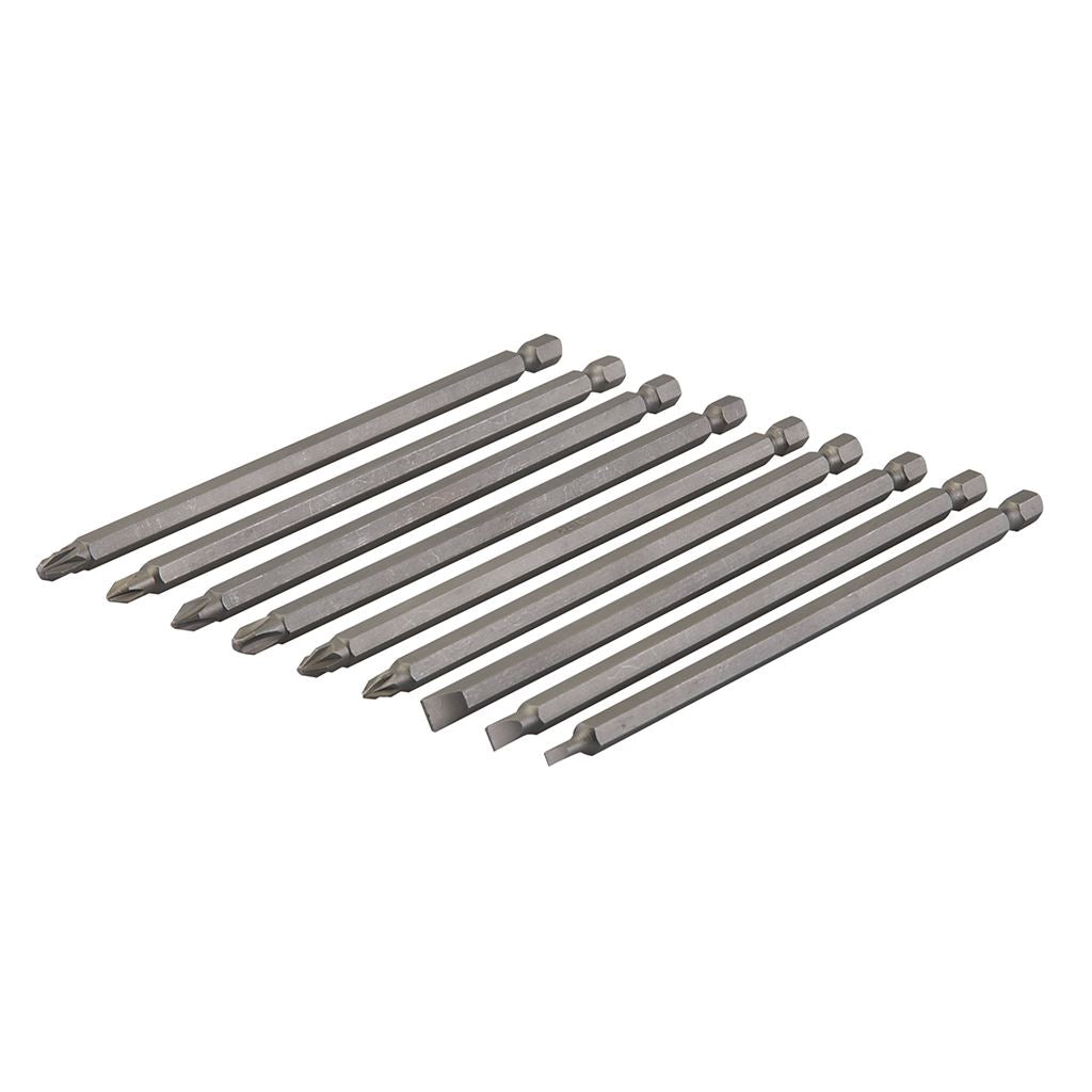 Silverline Extra-Long Power Bit Set 9pce - 150mm