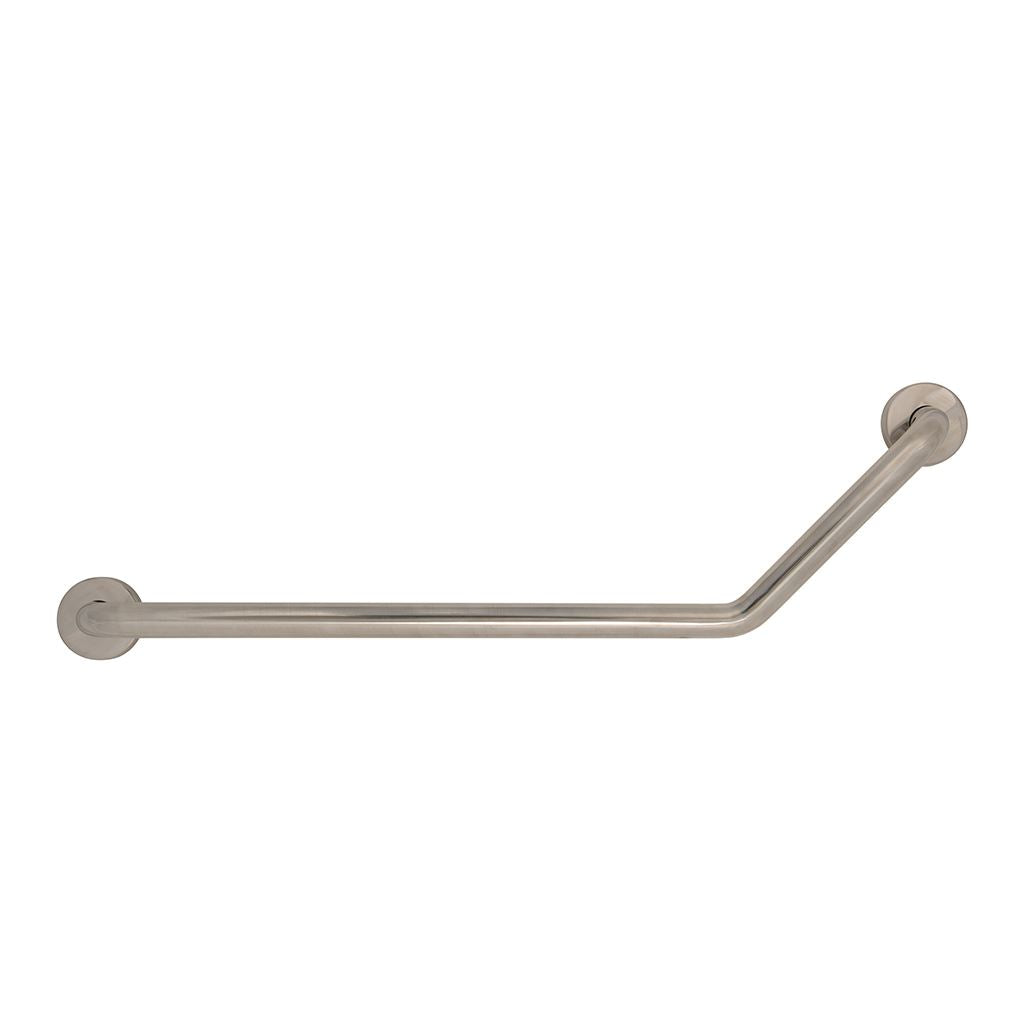 Plumbob Angled Bathroom Grab Bar Polished Stainless Steel - 250 x 590mm