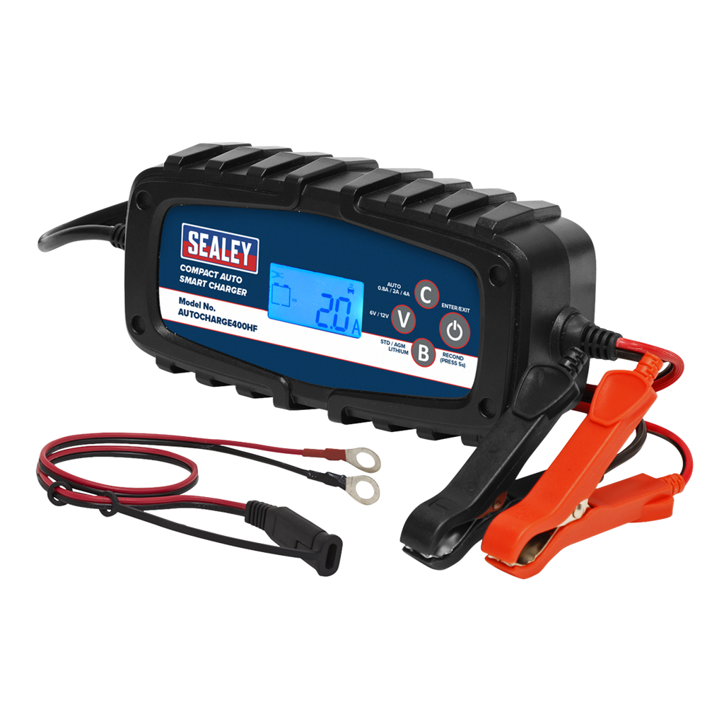 6/12V Compact Auto Smart Charger & Maintainer 4A