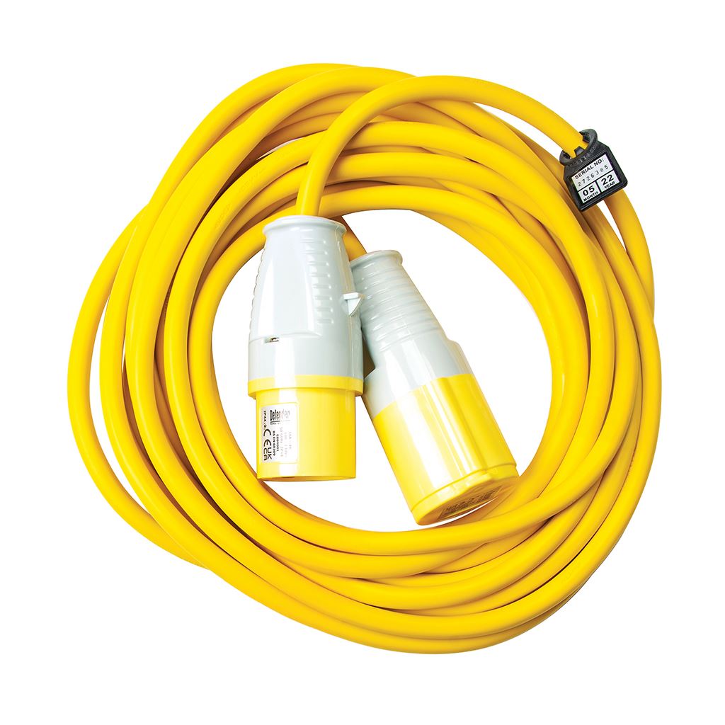 Defender Arctic Extension Lead Yellow 16A 2.5mm2 10m - 110V