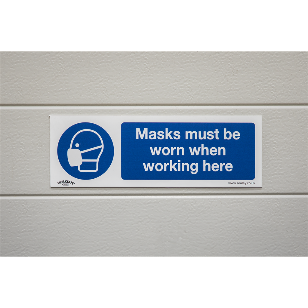 Worksafe&#174; Masks Must Be Worn Safety Sign - Rigid Plastic