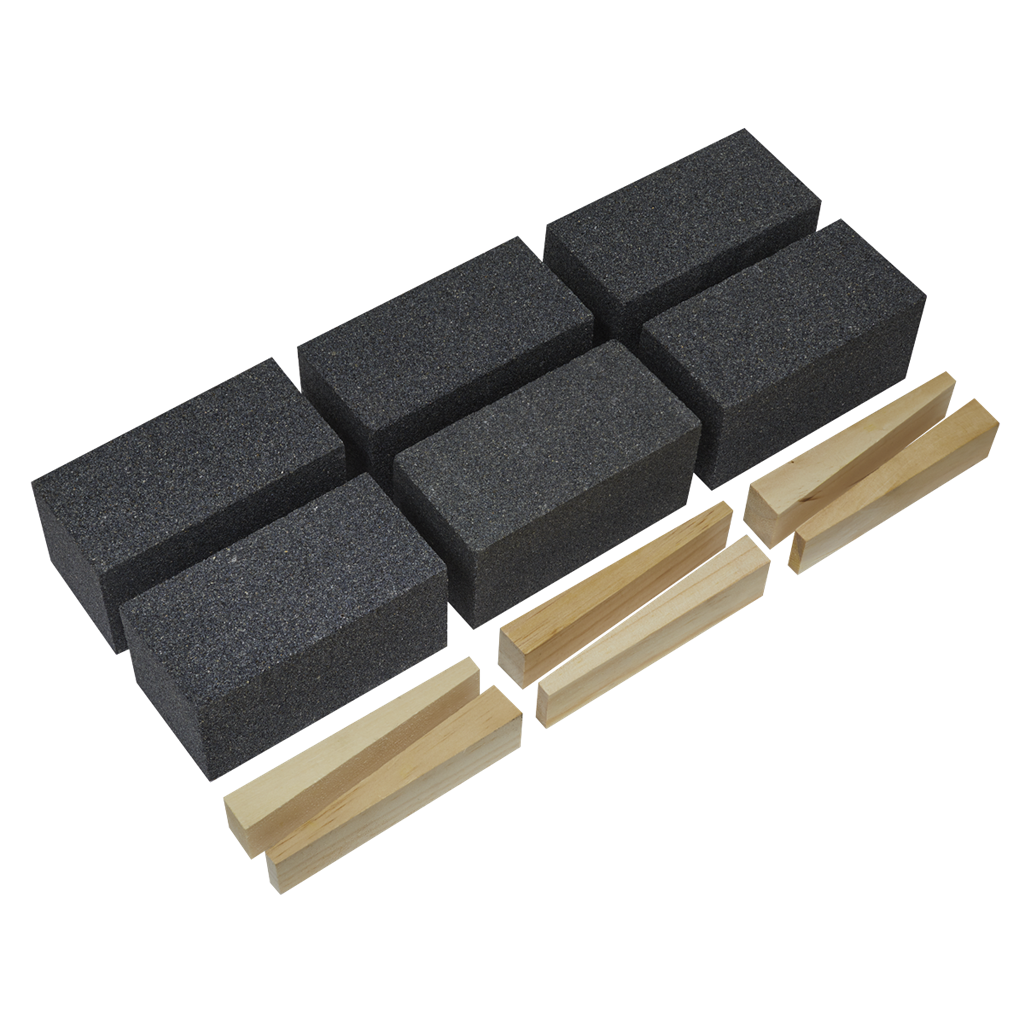 Worksafe&#174; 50 x 50 x 100mm Floor Grinding Block 12Grit - Pack of 6