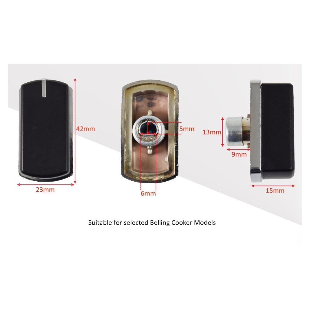 Belling Cooker Oven Hob Stove Grill Control Knob Dial 083240900 (Pack of 3) | Compatible Replacement by Ufixt