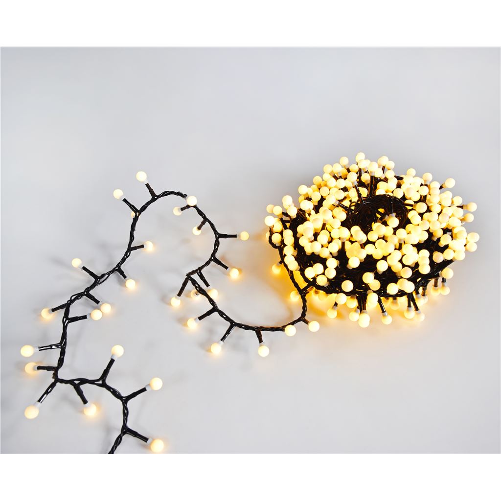 12m Mini Warm White Berry Lights - 10mm WW & Remote