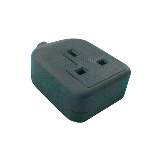 1 Gang Trailing Socket - Rubber Black