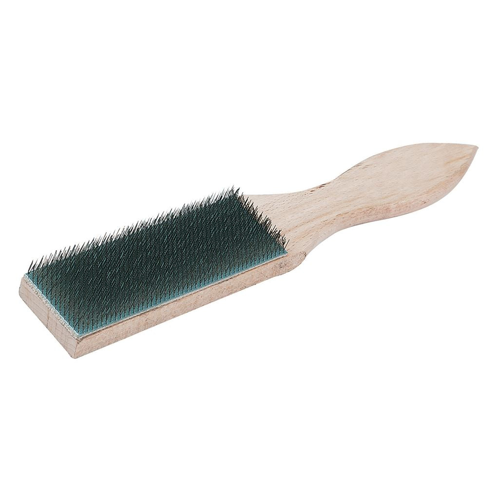 Silverline File Card Brush Wooden - 40mm