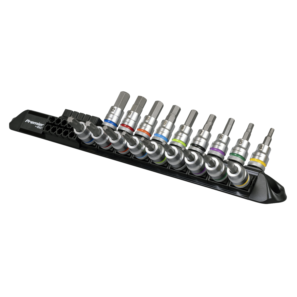 Premier Platinum Series Hex & TRX-Star* Socket Bit Set 3/8"Sq Drive 18pc
