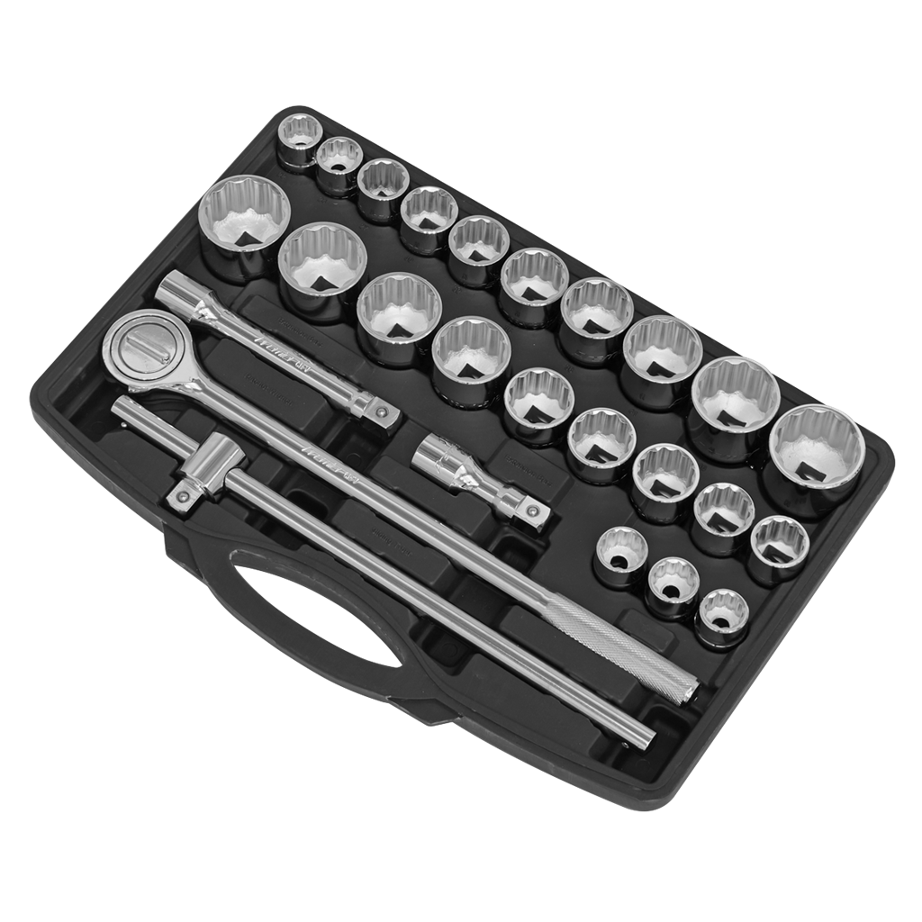 Premier Metric/Imperial Socket Set 3/4"Sq Drive 12-Point 26pc