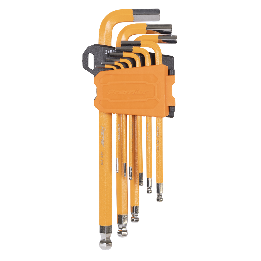 Premier Imperial Long Ball-End Hex Key Set 9pc