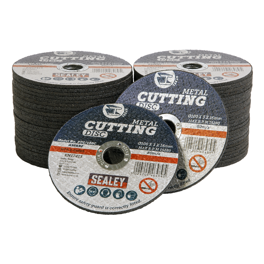 100 x 3mm Cutting Disc 16mm Bore - Pack of 50