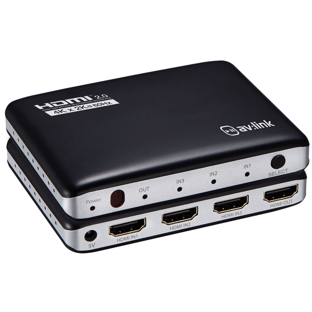 4K HDMI Switch with Remote Control - 3x1 - HDM31v2.0