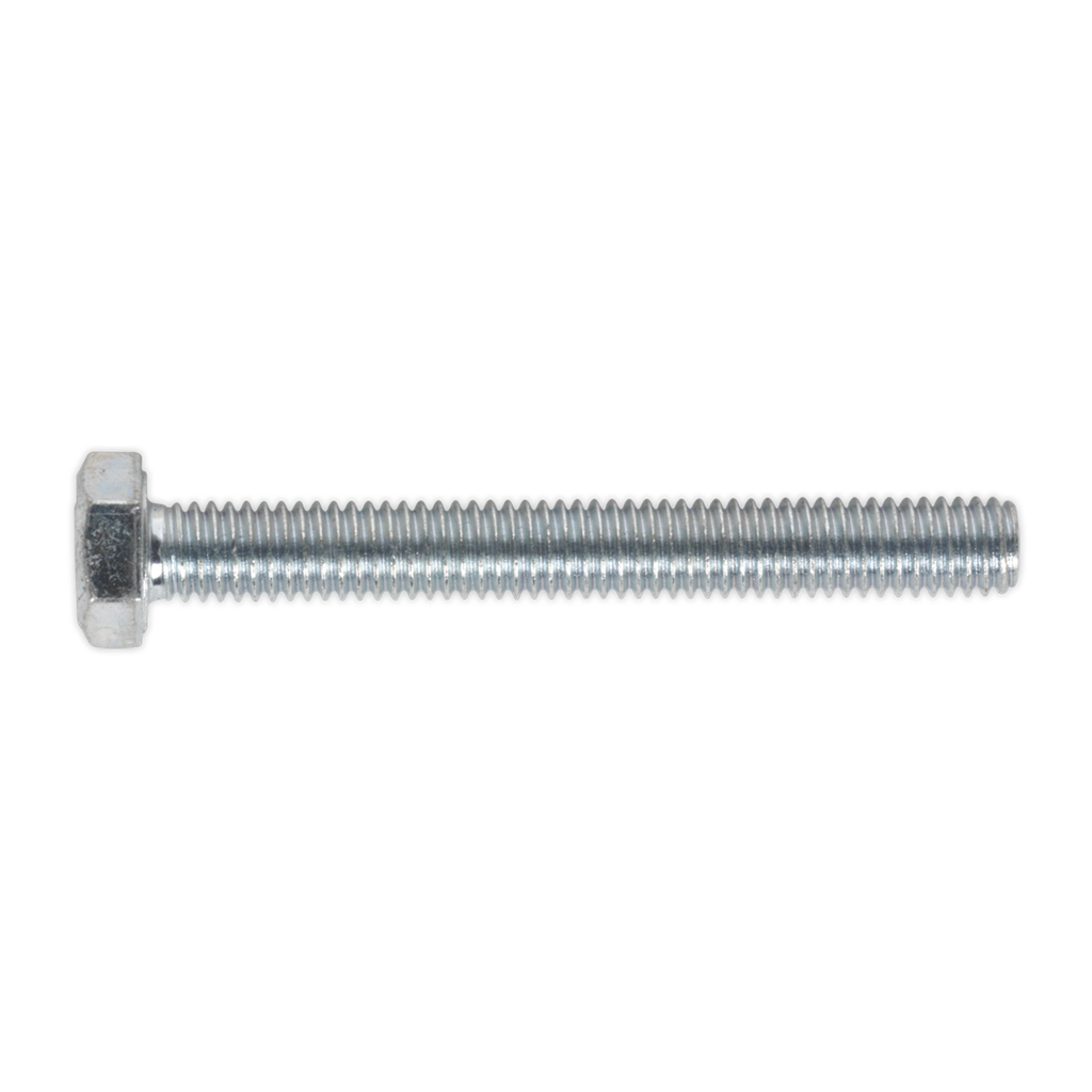 8.8 Zinc Plated HT Setscrew M6 x 50mm, DIN 933 - Pack of 50