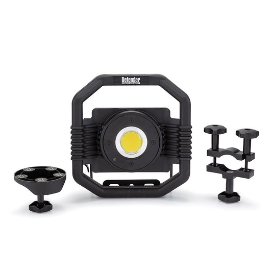 Defender MC3000 Work Light with Magnetic Holder & Scaffolding Bracket - Rechargeable & 230V