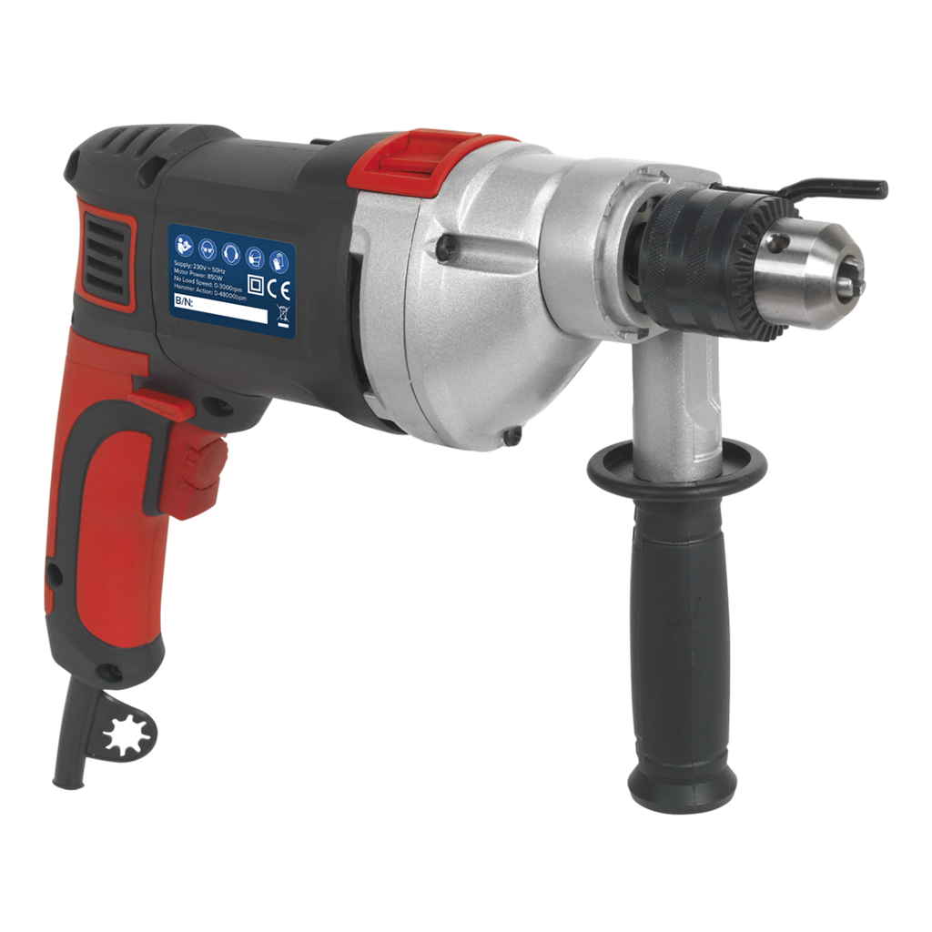 13mm Variable Speed Hammer Drill with Reverse 850W/230V