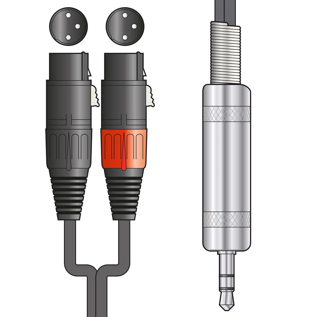 3.5mm to Stereo XLR - Classic - 2 XLRM 1m