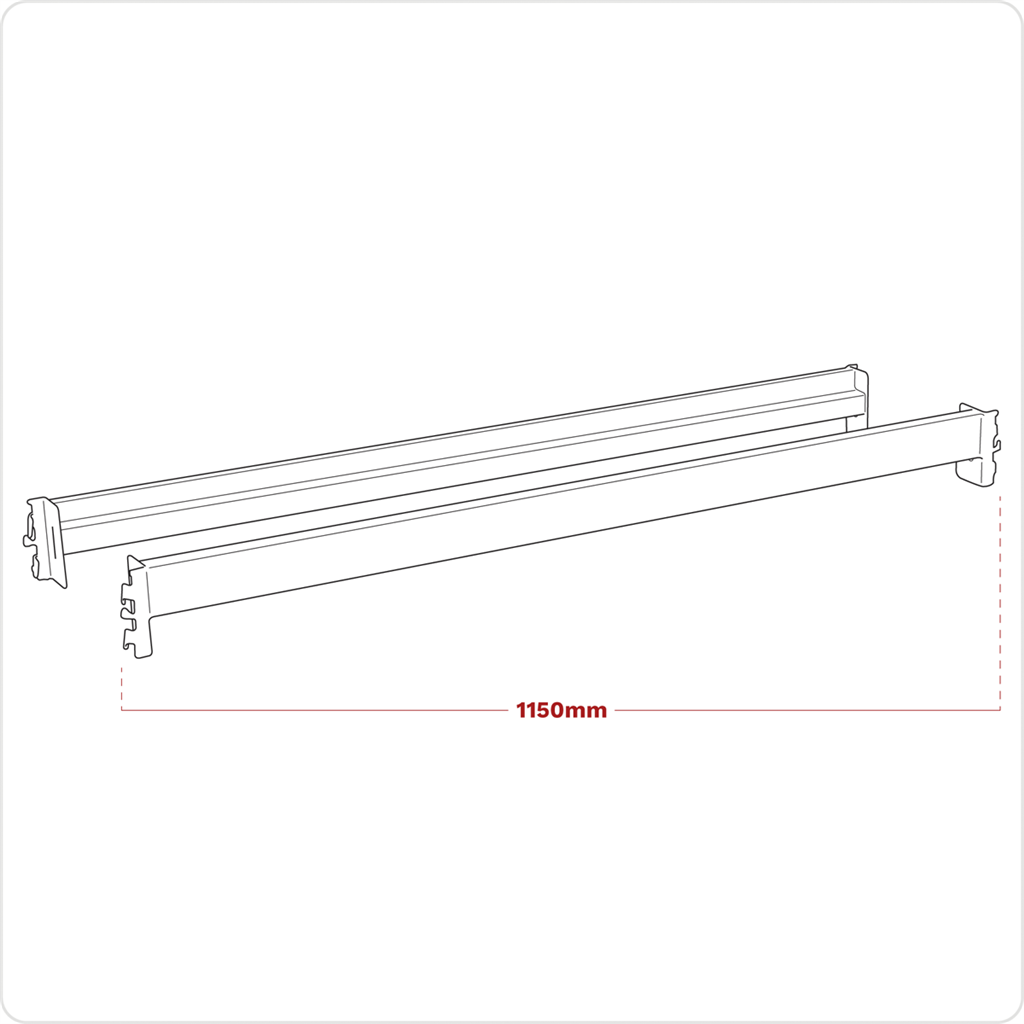 1150mm Cross Beam 900kg Capacity - Pair