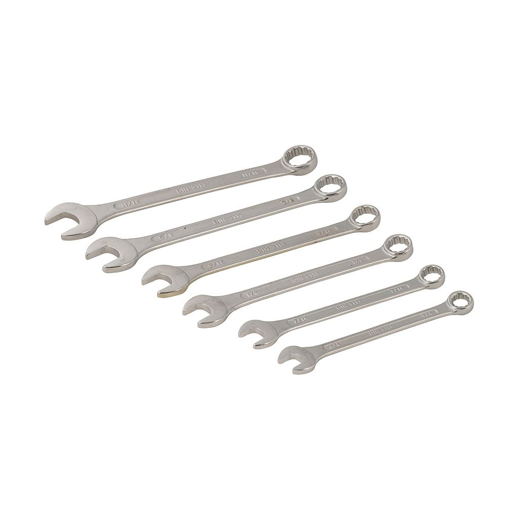 Silverline Combination Spanner Set 6pce - 3/8" - 11/16" AF