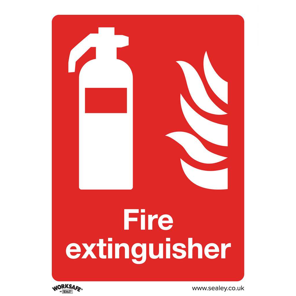 Worksafe&#174; Fire Extinguisher Safety Sign - Rigid Plastic