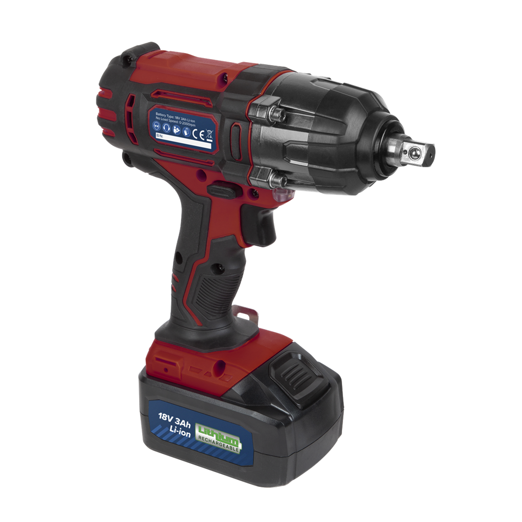 1/2"Sq Drive Cordless Impact Wrench 18V 3Ah